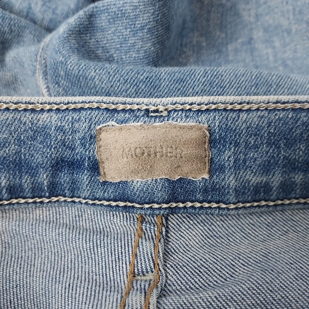 MOTHER The Hustler Sneak Jeans High-Rise Mini Flare Size 25